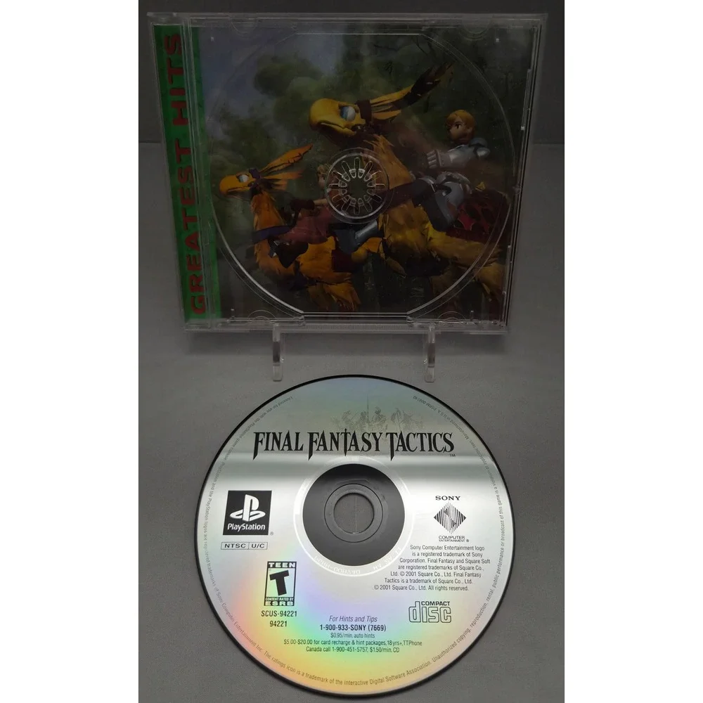 Final Fantasy Tactics - PS1 - Greatest Hits‎ - Disc & Case - Cleaned & Tested